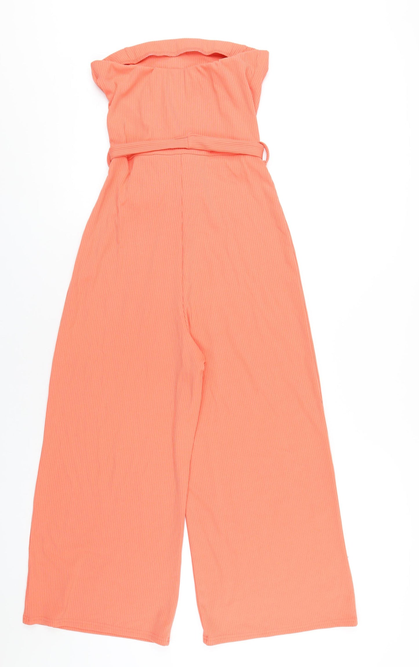 Miss Selfridge Womens Orange Polyester Jumpsuit One-Piece Size 8 L23 in Pullover