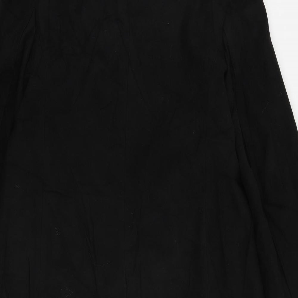 Marks and Spencer Womens Black Overcoat Coat Size 14 Button