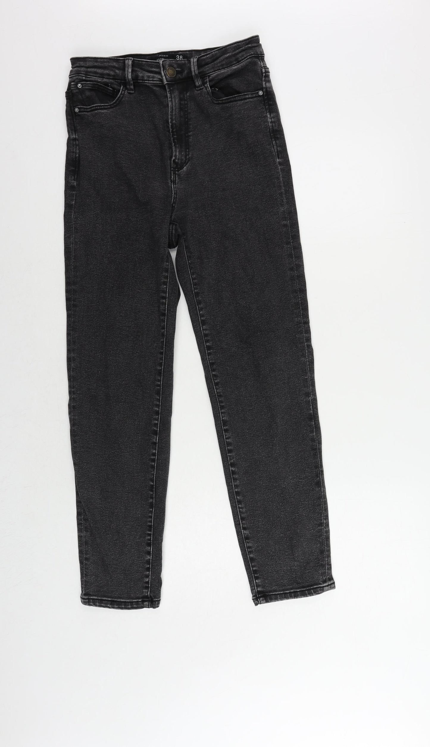 Stradivarius Womens Black Cotton Skinny Jeans Size 10 L28 in Regular Zip