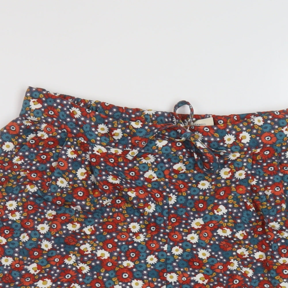 Seasalt Womens Multicoloured Floral Cotton Basic Shorts Size 14 L8 in Regular Drawstring