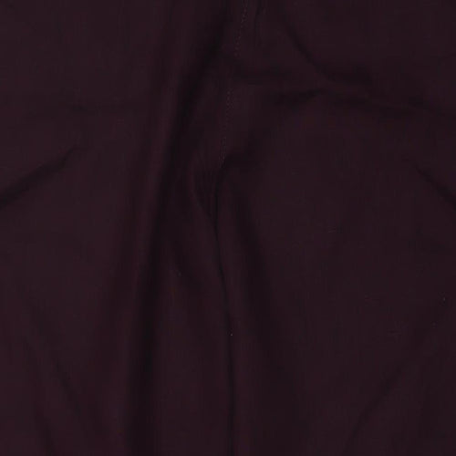 NEXT Womens Purple Linen Trousers Size 18 L31 in Regular Button