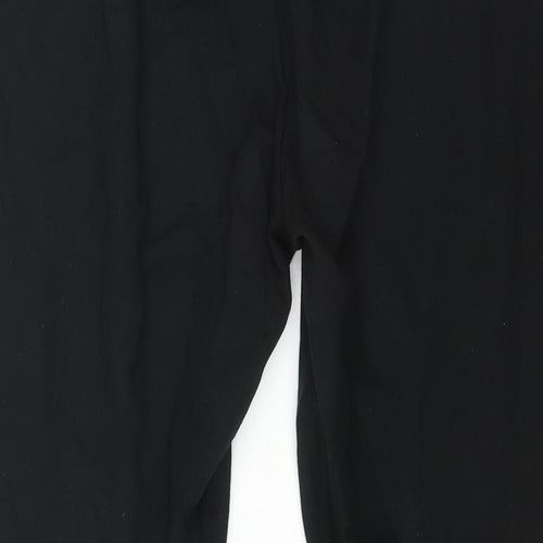 New Look Womens Black Viscose Trousers Size 16 L26 in Regular - Zip