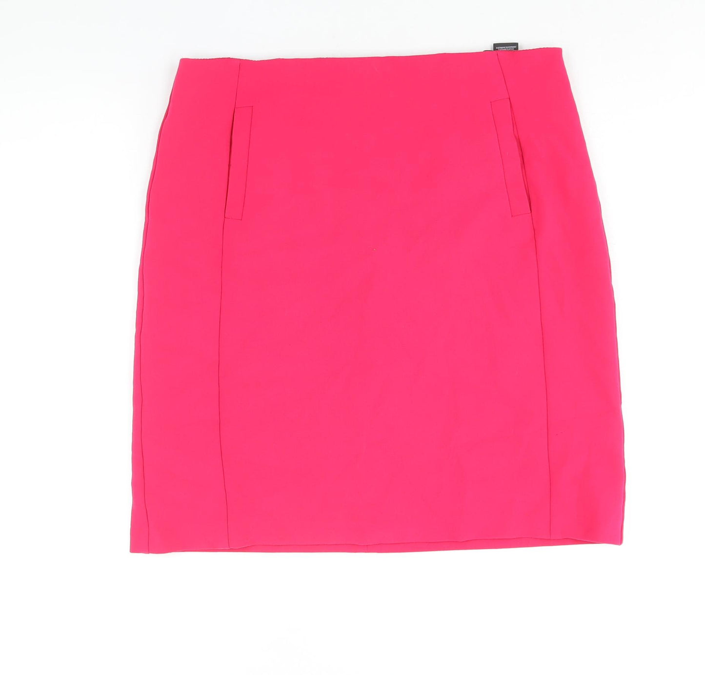 Marks and Spencer Womens Pink Polyester Straight & Pencil Skirt Size 12 Zip