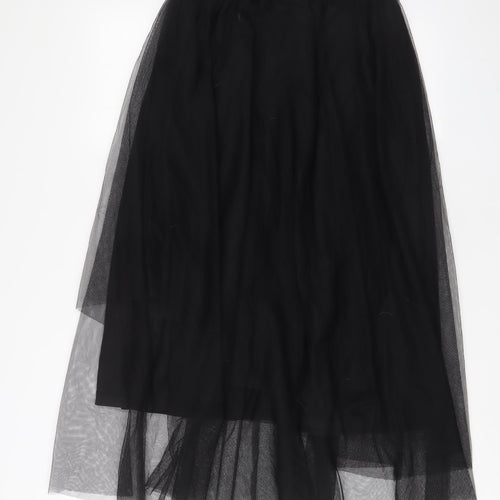 Louche Womens Black Polyester A-Line Skirt Size 12