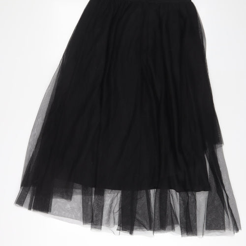 Louche Womens Black Polyester A-Line Skirt Size 12