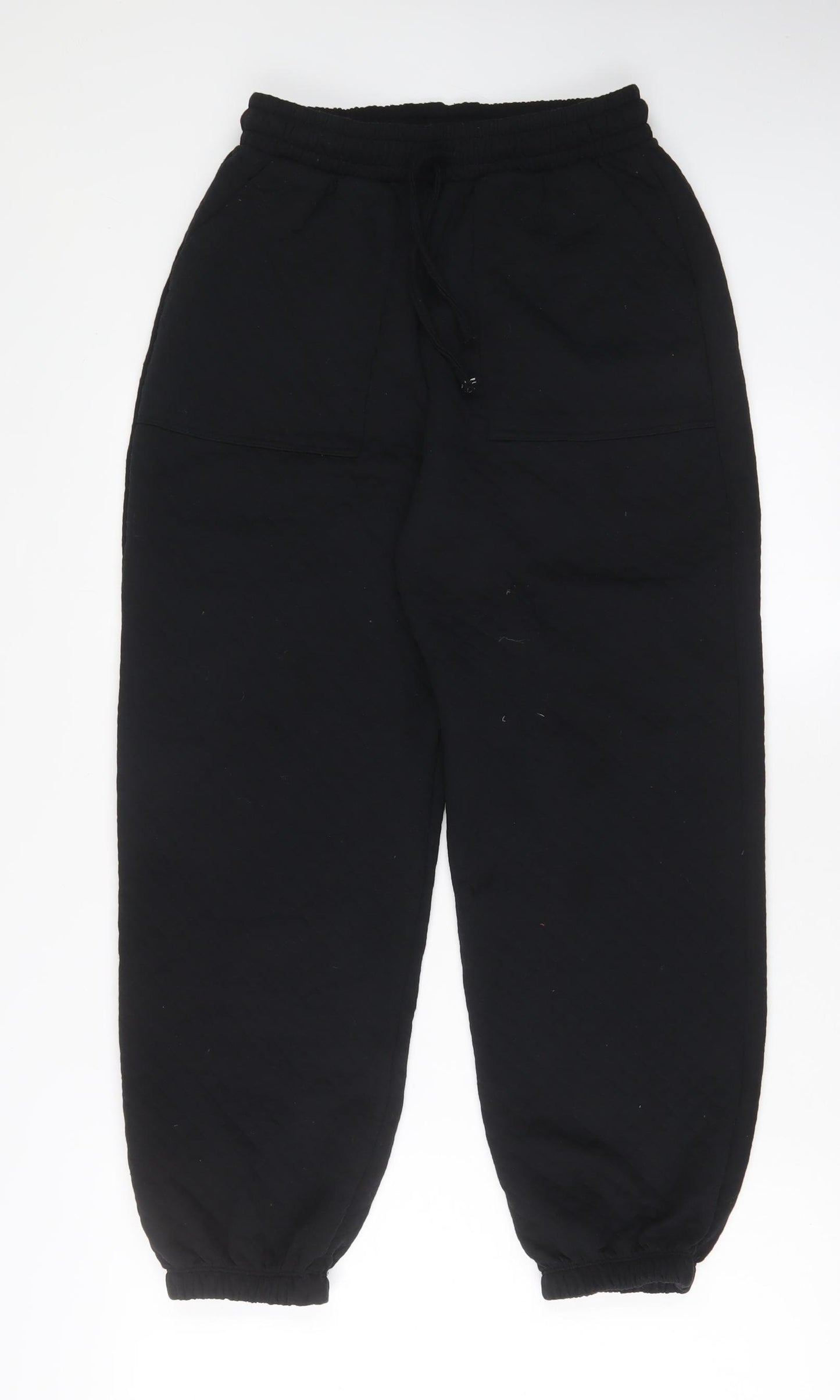 I SAW IT FIRST Womens Black Cotton Jogger Trousers Size 10 L28 in Regular Drawstring