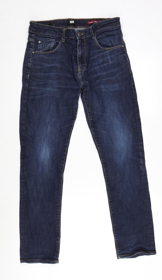 Police Mens Blue Cotton Blend Straight Jeans Size 32 in L29 in Regular Zip - 863 police