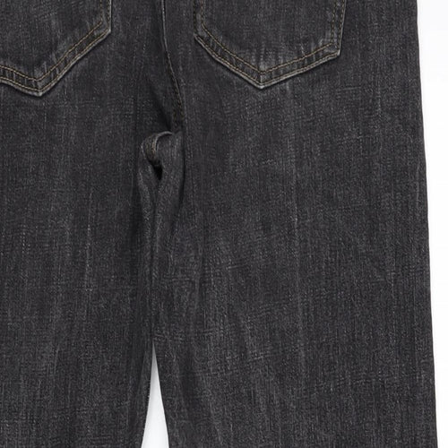 TU Mens Grey Cotton Blend Straight Jeans Size 36 in L30 in Regular Zip