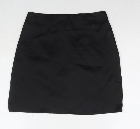 Missguided Womens Black Polyester Mini Skirt Size 6 Zip