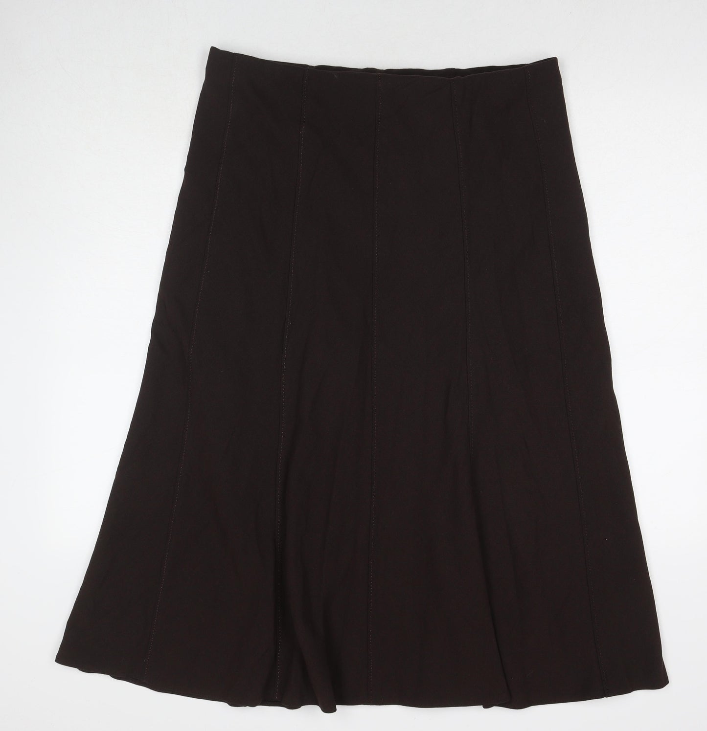 Marks and Spencer Womens Brown Polyester Maxi Skirt Size 18