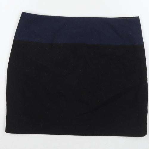 Gap Womens Black Polyester A-Line Skirt Size 4 Zip