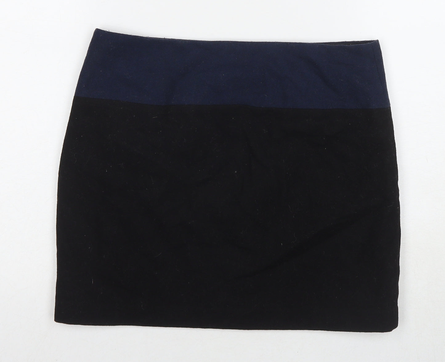 Gap Womens Black Polyester A-Line Skirt Size 4 Zip