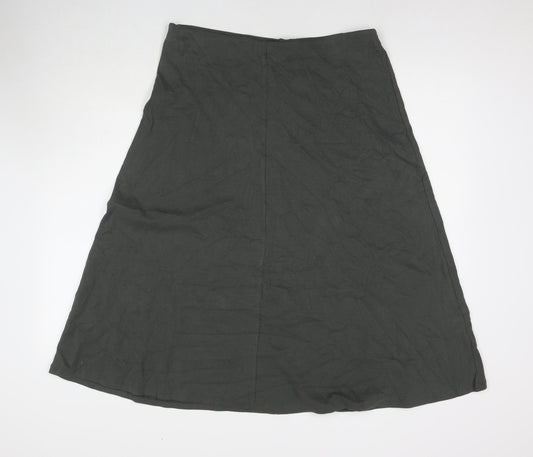 Marks and Spencer Womens Green Cotton Maxi Skirt Size 16