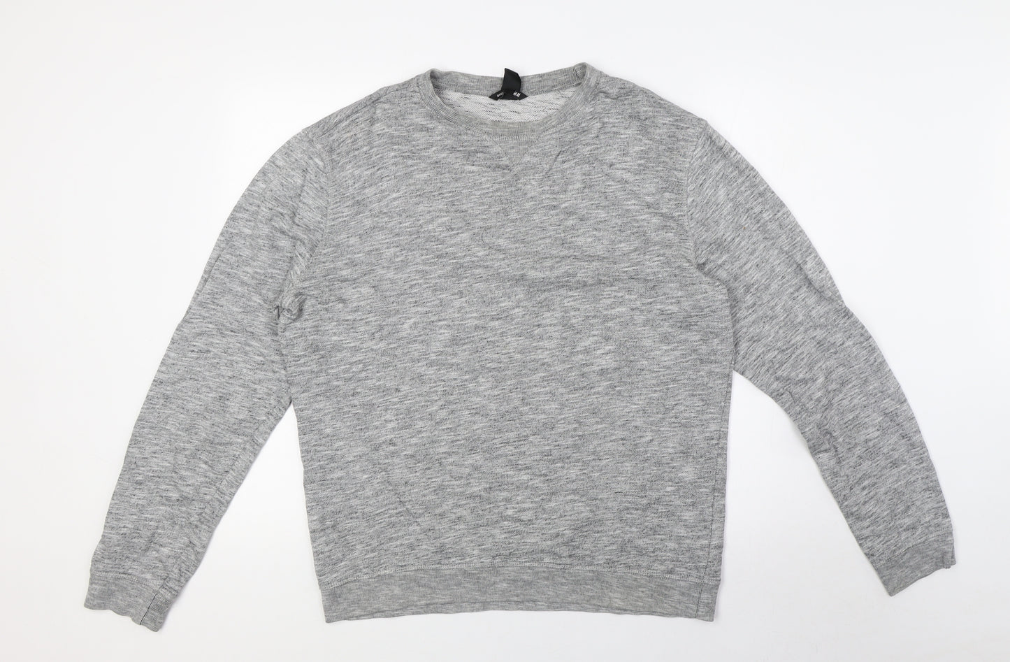 H&M Mens Grey Cotton Pullover Sweatshirt Size M - Marl