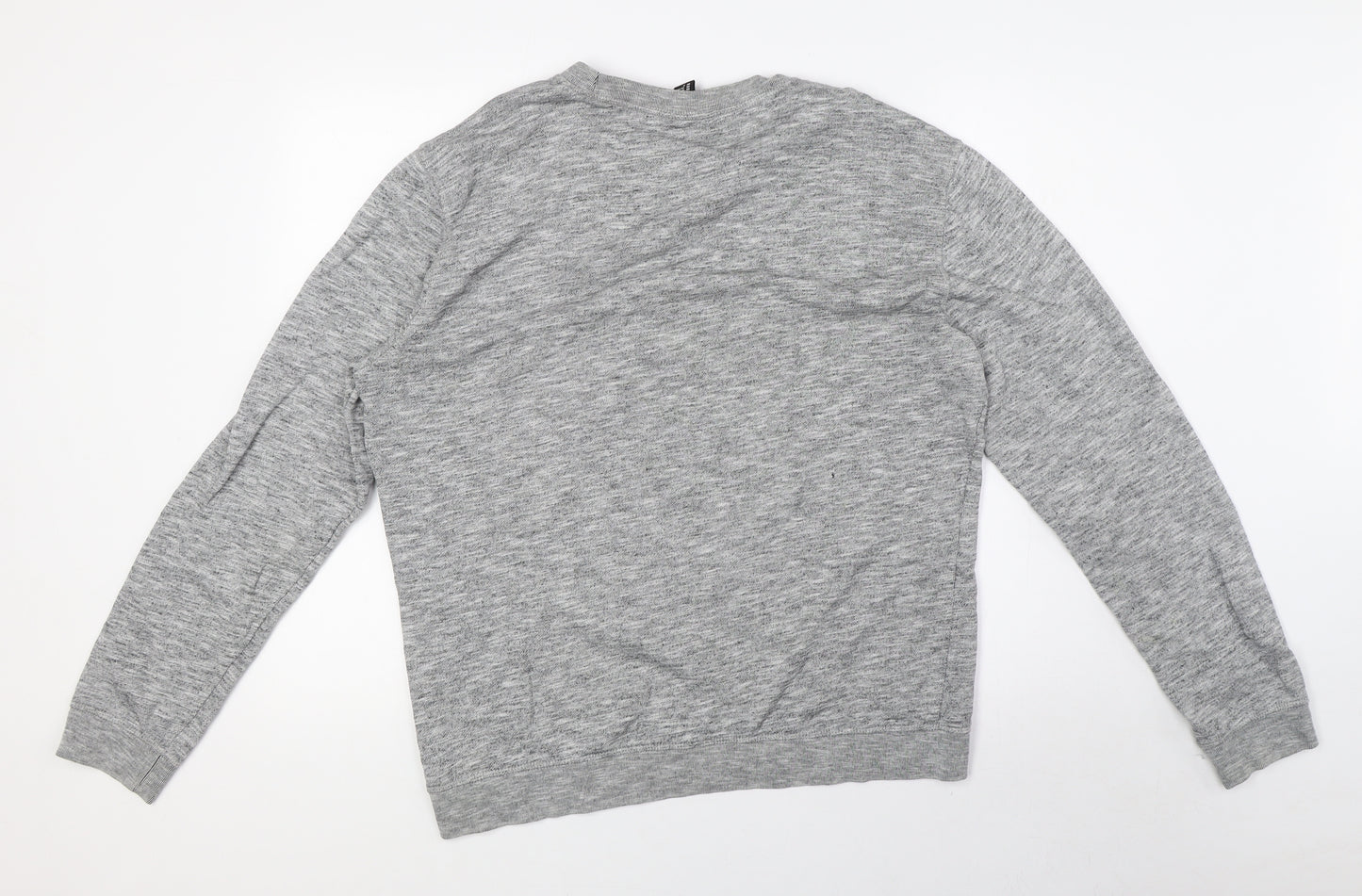 H&M Mens Grey Cotton Pullover Sweatshirt Size M - Marl