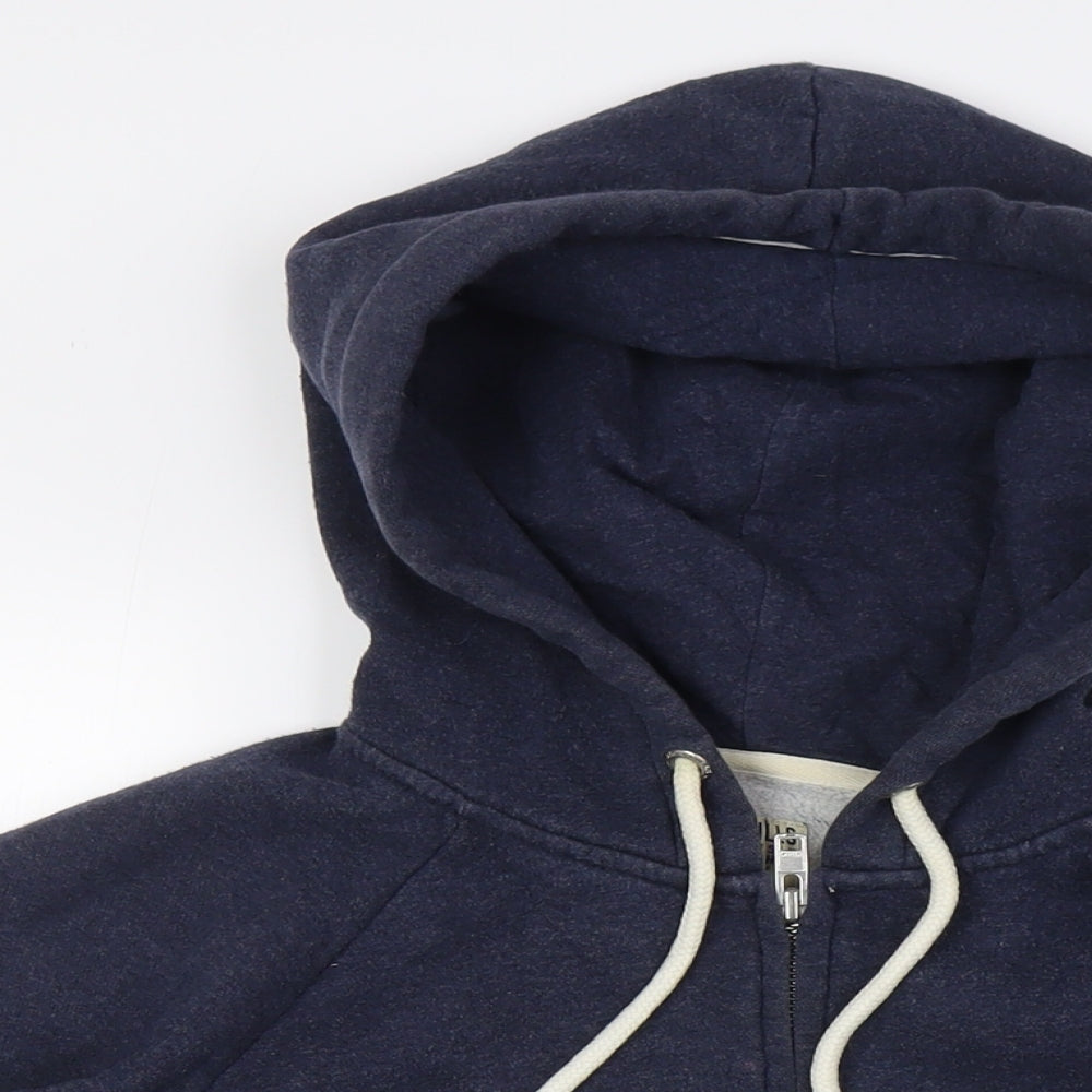 Jack Wills Mens Blue Cotton Full Zip Hoodie Size S