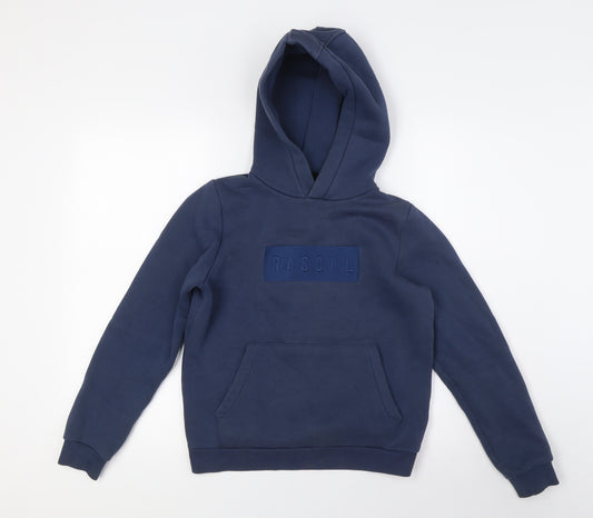 Rascal Boys Blue Cotton Pullover Hoodie Size 11-12 Years