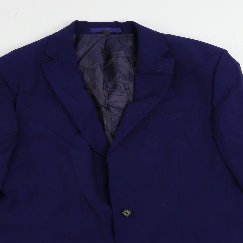 Marks and Spencer Mens Blue Wool Jacket Suit Jacket Size 40 Regular