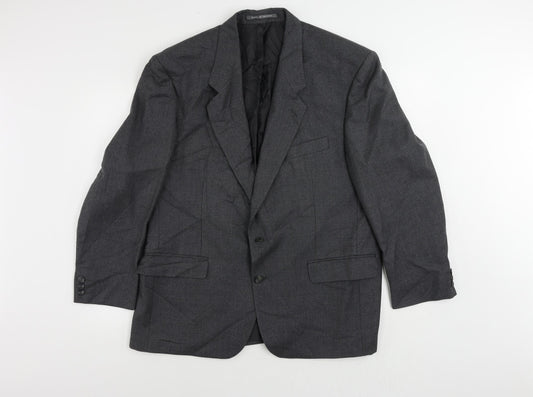 The Label Mens Grey Wool Jacket Suit Jacket Size 44 Regular