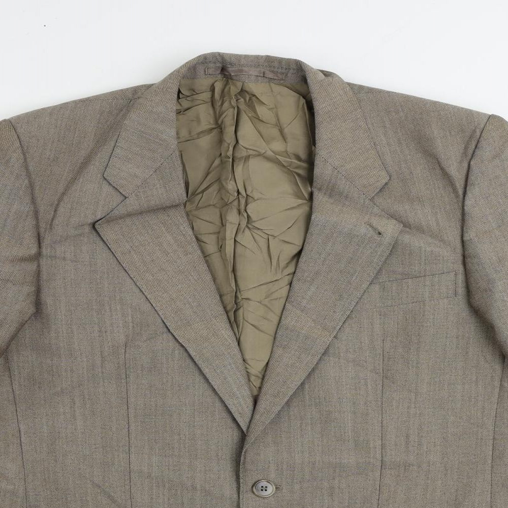 MODENA Mens Beige Polyester Jacket Suit Jacket Size 40 Regular