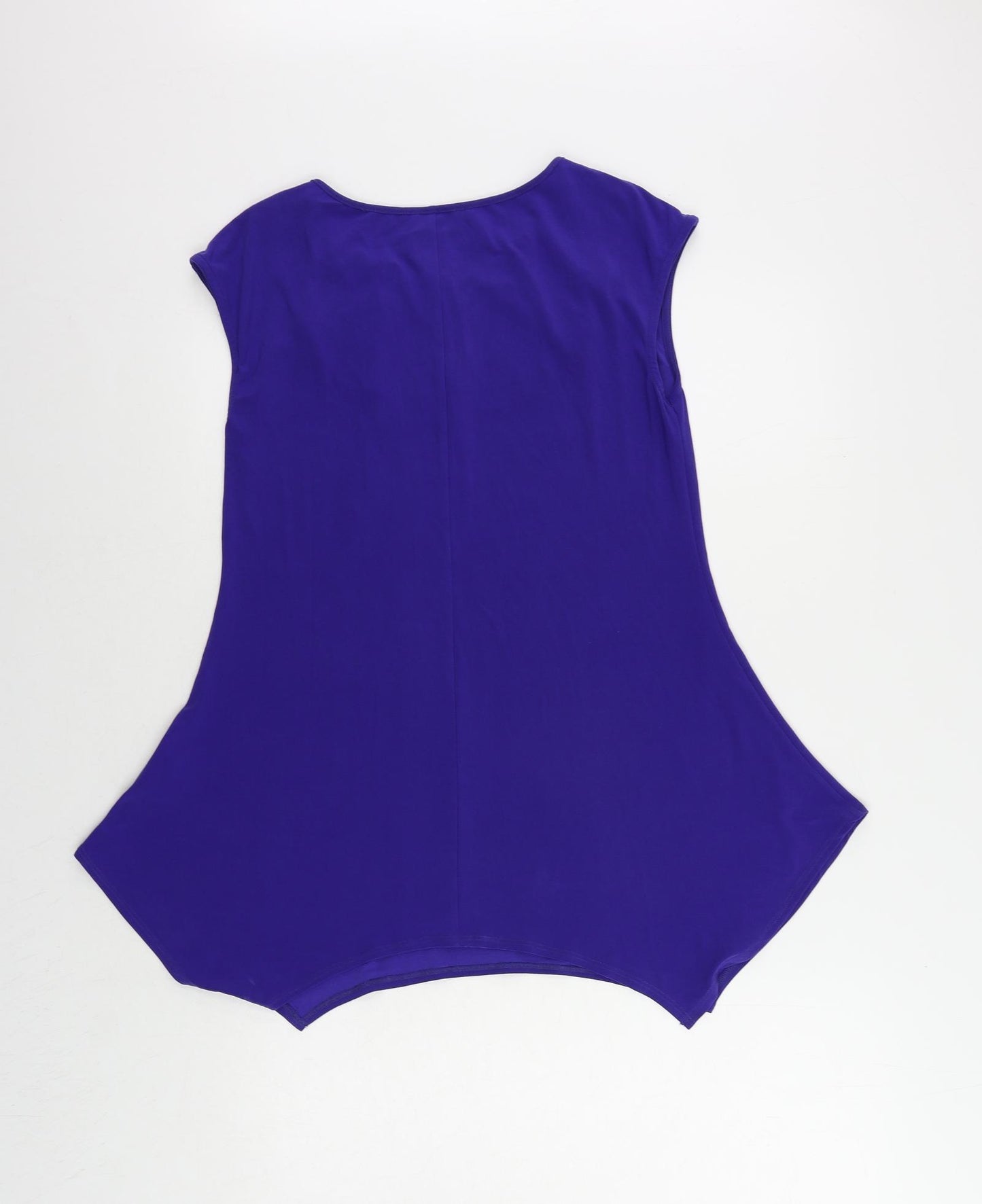 Julien Macdonald Womens Purple Polyester Basic Blouse Size 12 Round Neck - Neckline Detail