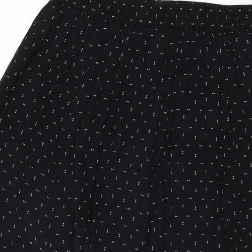 Briggs New York Womens Black Geometric Acetate Swing Skirt Size 12 Button