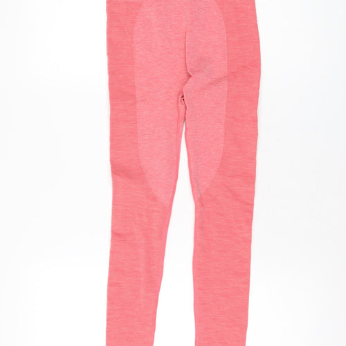 HIIT Womens Pink Polyester Pedal Pusher Leggings Size S L26.5 in Regular Pullover