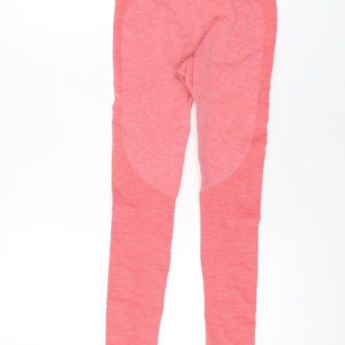 HIIT Womens Pink Polyester Pedal Pusher Leggings Size S L26.5 in Regular Pullover