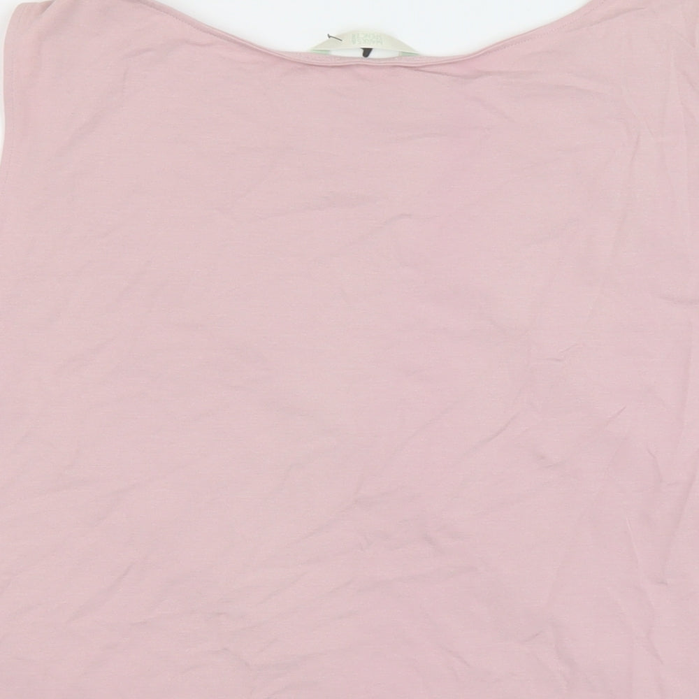 Marks and Spencer Womens Pink Polyester Basic Tank Size 20 Round Neck