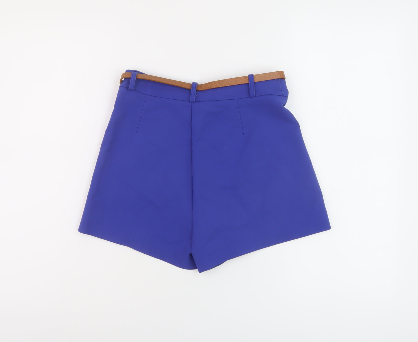 Stradivarius Womens Blue Cotton Chino Shorts Size 6 L3 in Regular Zip