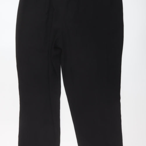 Zara Womens Black Polyester Trousers Size L L25 in Regular Drawstring