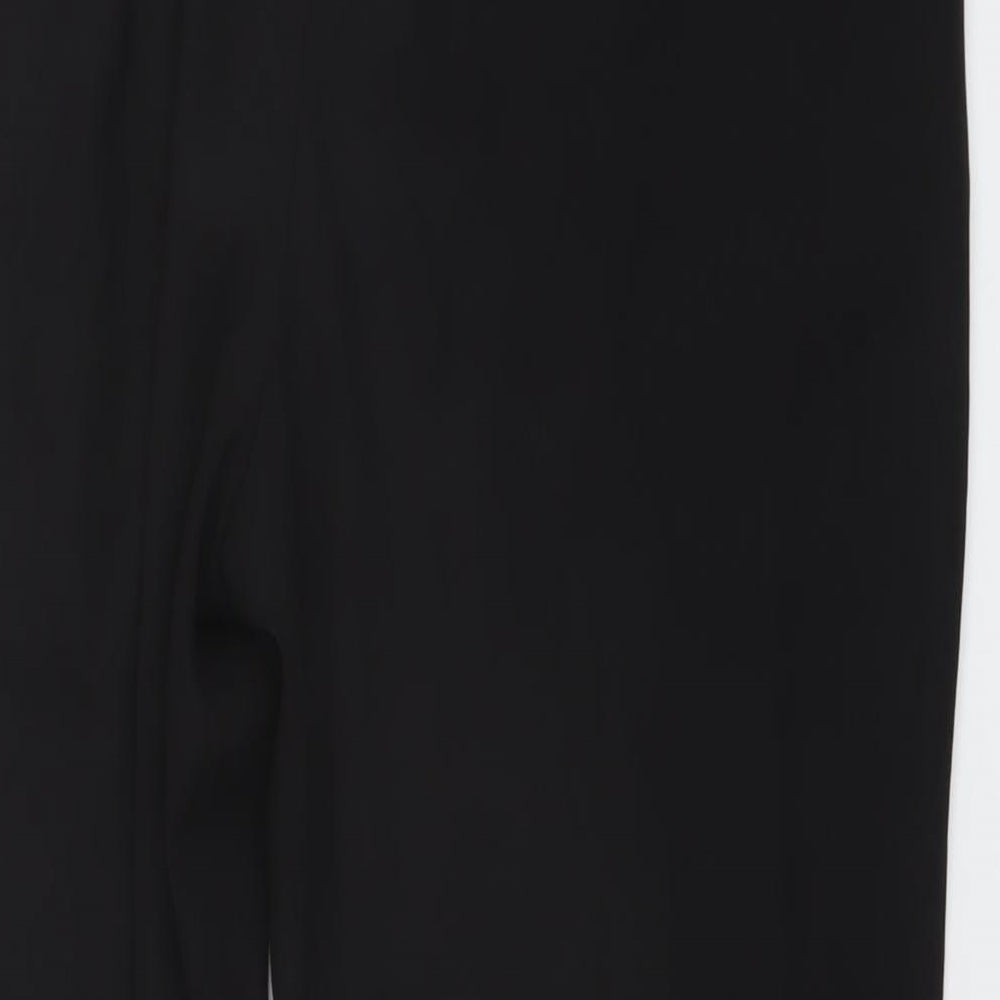 Zara Womens Black Polyester Trousers Size L L25 in Regular Drawstring