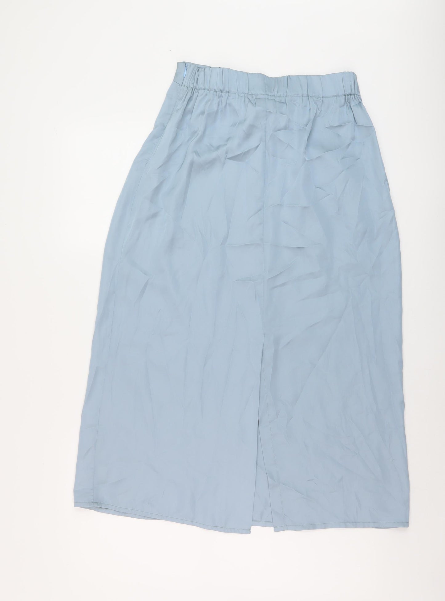 Ravi Famous Womens Blue Polyester A-Line Skirt Size 12 Zip