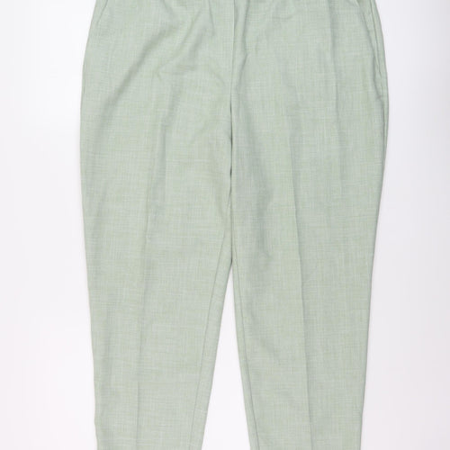 Bonmarché Womens Green Polyester Trousers Size 16 L27 in Regular Drawstring