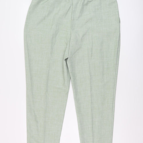 Bonmarché Womens Green Polyester Trousers Size 16 L27 in Regular Drawstring