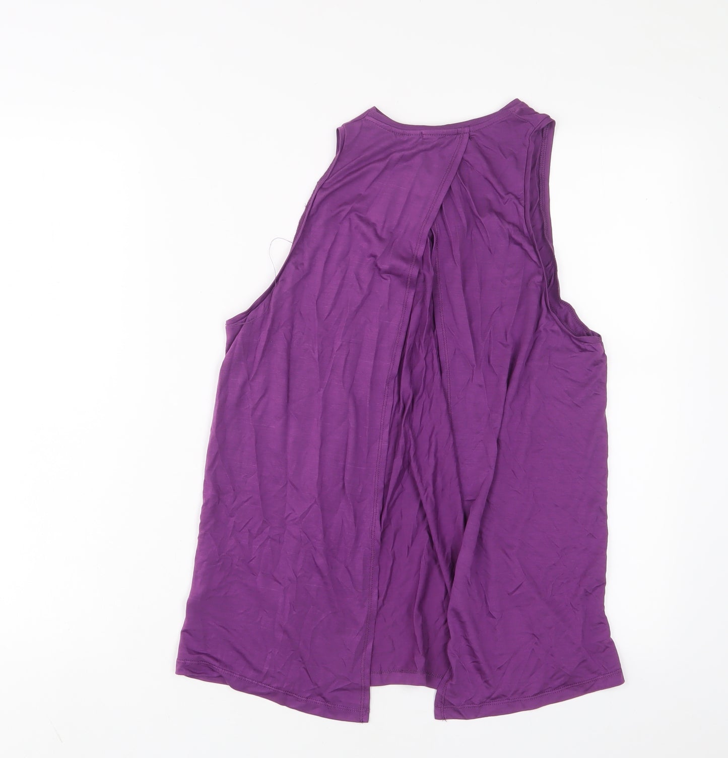 Oysho Womens Purple Lyocell Basic Tank Size S Scoop Neck