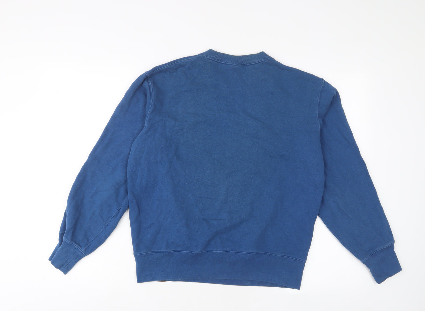 MOMA Mens Blue Cotton Pullover Sweatshirt Size S