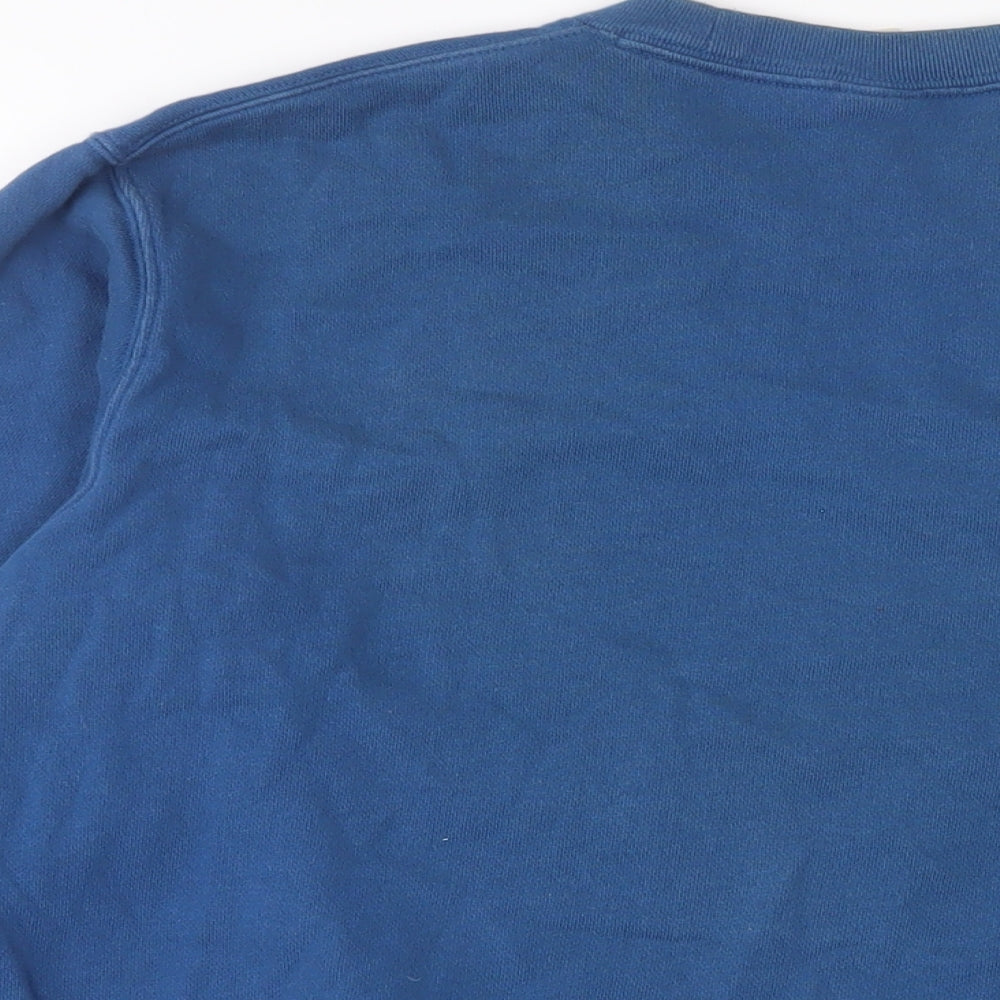 MOMA Mens Blue Cotton Pullover Sweatshirt Size S