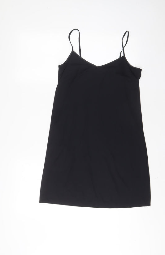 Marks and Spencer Womens Black Solid Polyester Cami Dress Size 12