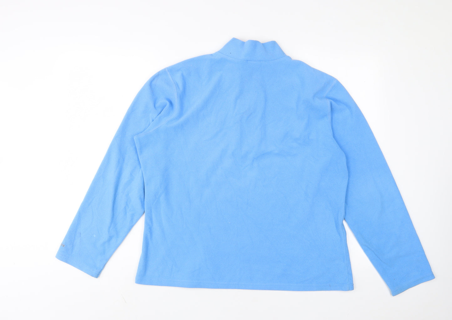 The North Face Womens Blue Polyester Pullover Sweatshirt Size XL Zip - Logo, Embroidered