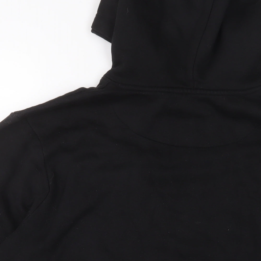 Boohoo Mens Black Cotton Pullover Hoodie Size S