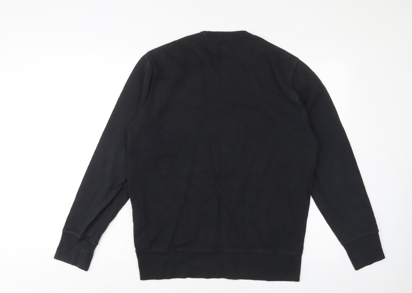 Levi's Mens Black Cotton Pullover Sweatshirt Size S - Logo, Embroidered