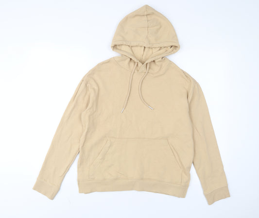 H&M Womens Beige Cotton Pullover Hoodie Size S Pullover