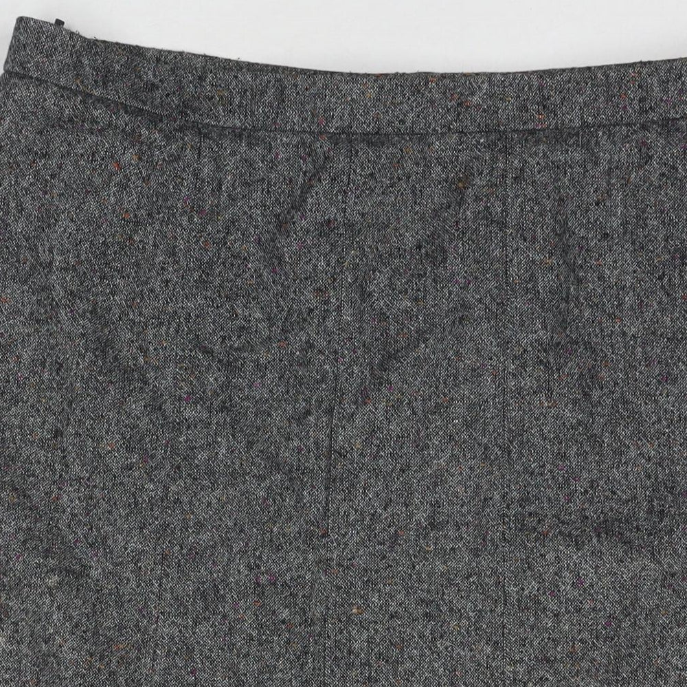 Finn Karelia Womens Grey Wool Trumpet Skirt Size 18 Zip