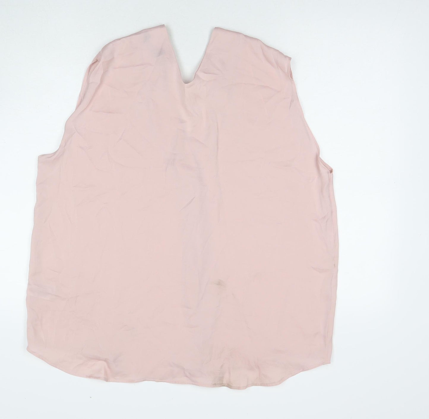 Marks and Spencer Womens Pink Polyester Basic Tank Size 18 V-Neck