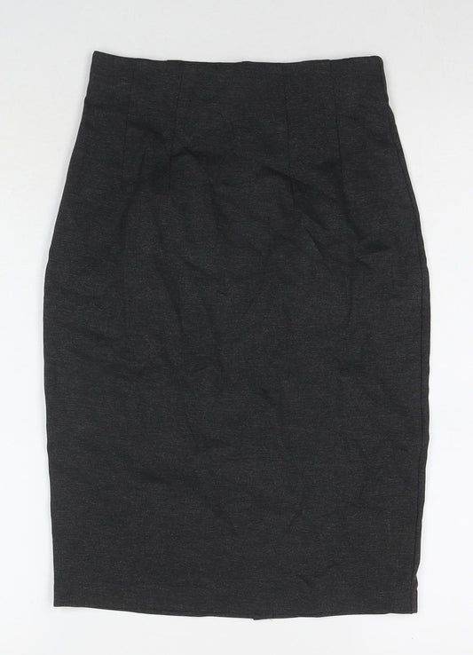 Marks and Spencer Womens Grey Viscose Straight & Pencil Skirt Size 6