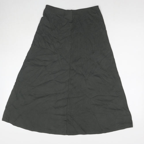 Marks and Spencer Womens Green Cotton Maxi Skirt Size 8