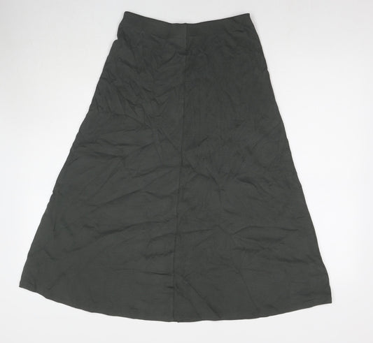 Marks and Spencer Womens Green Cotton Maxi Skirt Size 8