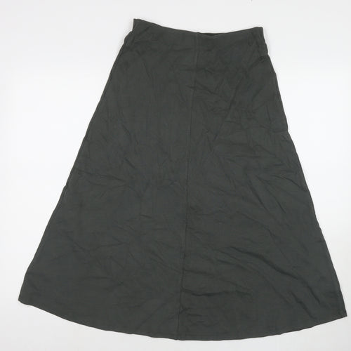 Marks and Spencer Womens Green Cotton Maxi Skirt Size 8