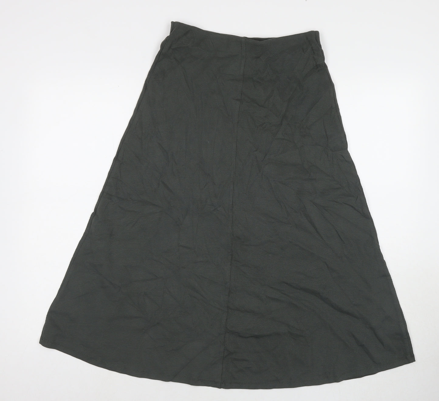 Marks and Spencer Womens Green Cotton Maxi Skirt Size 8